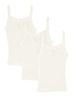 Toddler Girls Camis 3 Pack, White, Size 3T