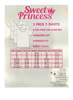 Toddler Girls Basic Tees 3 Pack, White, Size 3T
