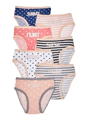 Toddler Girls 7 Pack Day of the Week Panties, Multi, Size 3T