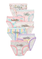 Toddler Girls Seven Pack Days of The Week Printed Panties, Multi, Size 3T