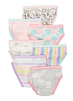 Toddler Girls Seven Pack Days of The Week Printed Panties, Multi, Size 3T
