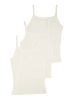 Womens Girls Cami Trio, White, Size 14-16