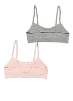 Womens Girls 2 Pack Marled Seamless Cami Bras, Multi, Size M