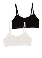 Womens Girls 2 Pack Solid Seamless Cami Bras, Multi, Size L