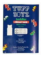 Toddler Boys Ribbed Tank Tops 3 Pack, White, Size 4T