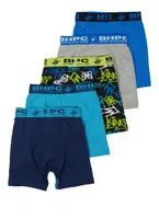 Toddler Boys 5 Pack Assorted Graffiti Boxer Briefs, Multi, Size 4T