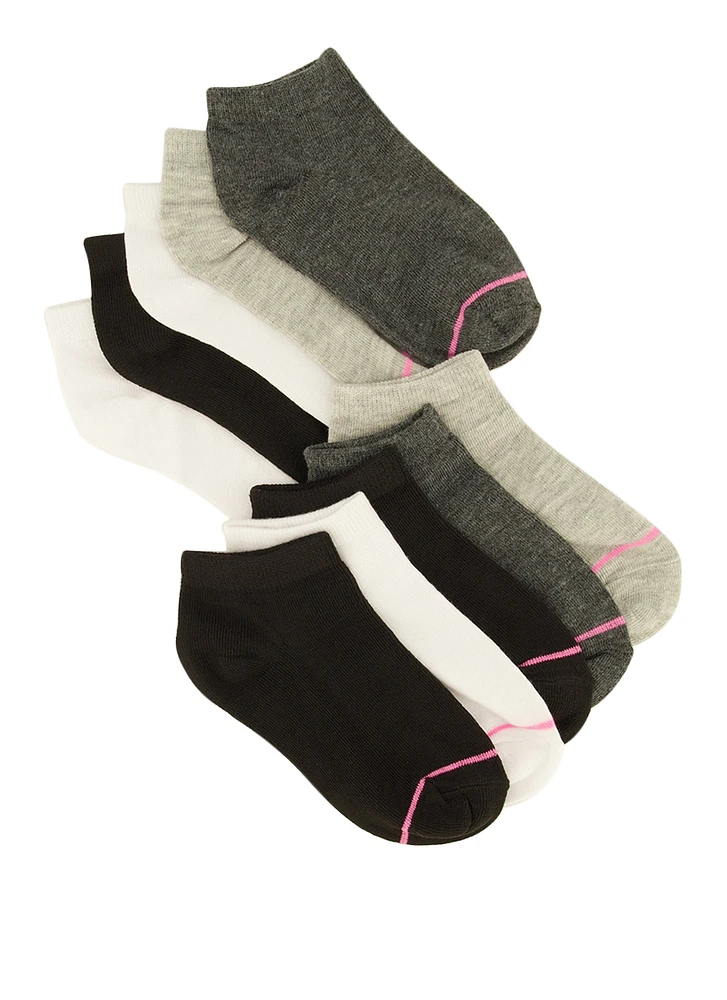 Toddler Girls Assorted Ankle Socks 10 Pack, Multi