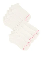 Girls 10 Pack Assorted Basic Ankle Socks, White