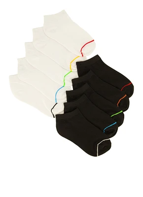 Boys Solid Low Cut Socks 10 Pack, Multi