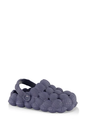 Womens Boys Bubble Slingback Clogs, Blue,
