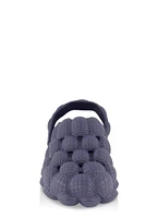 Womens Boys Bubble Slingback Clogs, Blue,