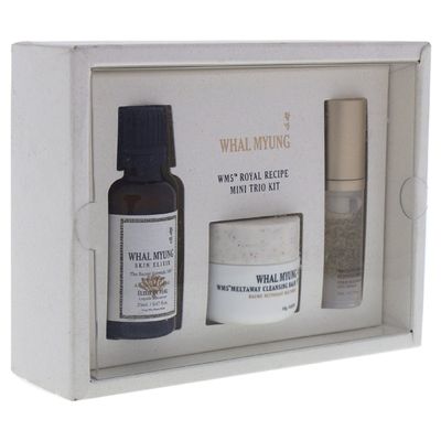 WM5 Royal Recipe Mini Trio Kit by Whal Myung for Women - 3 Pc 0.67oz Skin Elixir, 0.35oz Cleansing Balm, 0.17oz Rejuvenating Serum
