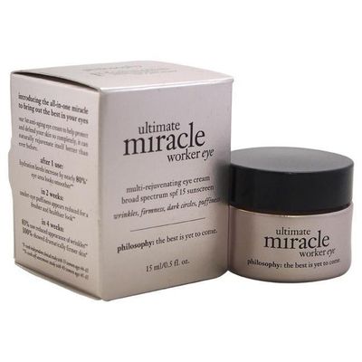 Ultimate Miracle Worker Eye SPF 15 Sunscreen by Philosophy for Unisex - 0.5 oz Eye Cream