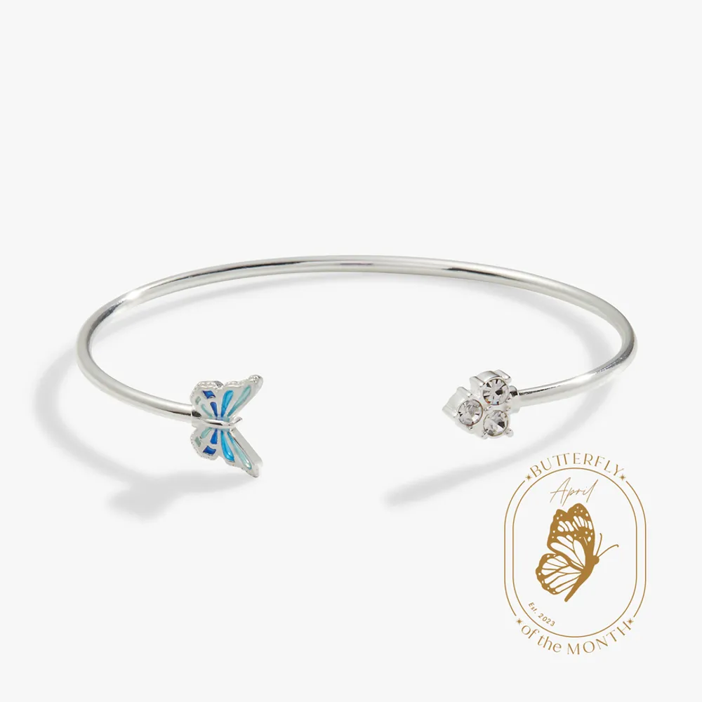 Monarch Butterfly + Crystal Accent Charm Bangle | Alex and Ani