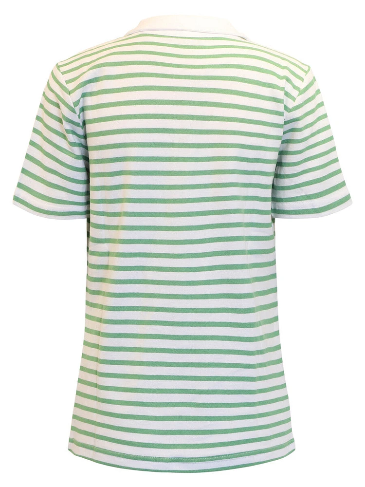 Haut rayé en coton style polo