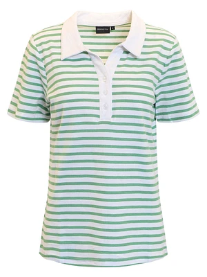 Haut rayé en coton style polo