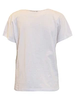 Haut en coton avec dentelle à pois