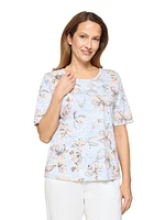 Haut en coton imprimé floral