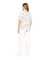 Haut en coton imprimé floral