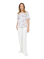 Haut en coton imprimé floral