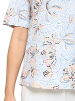 Haut en coton imprimé floral