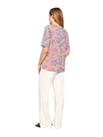 Haut en coton imprimé floral