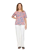 Haut en coton imprimé floral