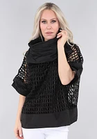 Plain large-mesh Top