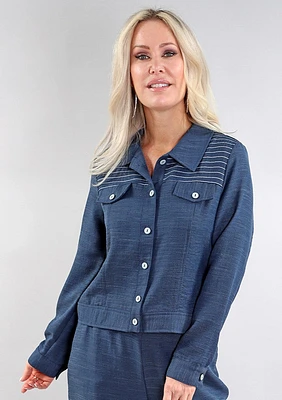 Veste classique boutonnée en tissu safari - Michael Tyler