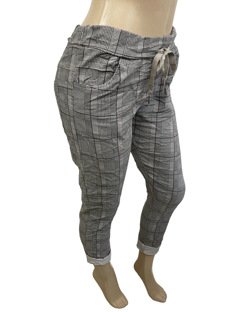 Pantalon d'Italie à carreaux ou imprimé