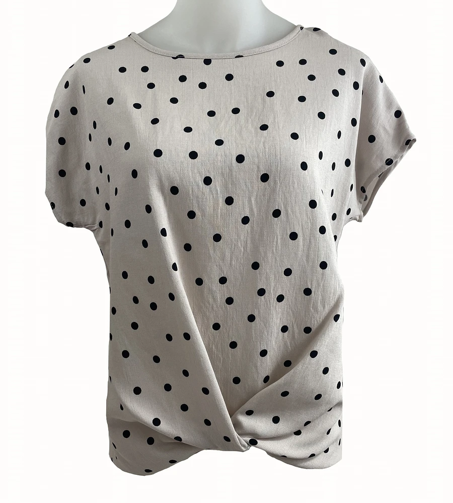 Haut texturé à pois