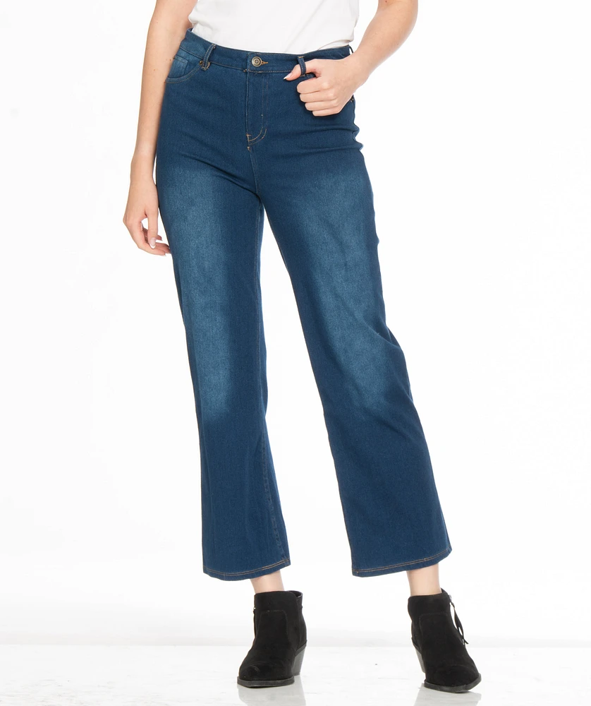 Pantalon droit au look en denim