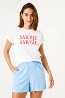 Haut en coton scripts Amore