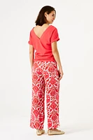 Pantalon palazzo texturé
