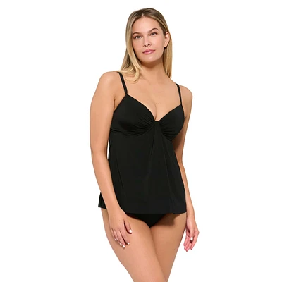 Haut de maillot tankini push-up drapé à l'avant - séparé