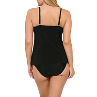 Haut de maillot tankini push-up drapé à l'avant - séparé