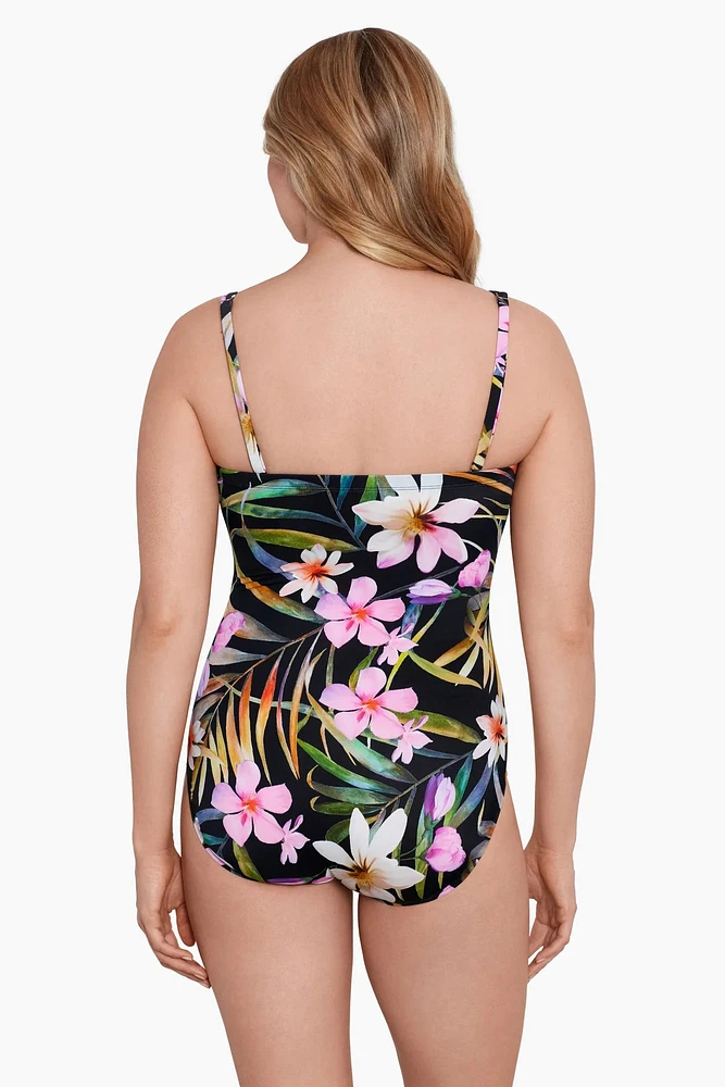 Maillot 1pc bandeau imp. fleurs exotiques Elysian Fields