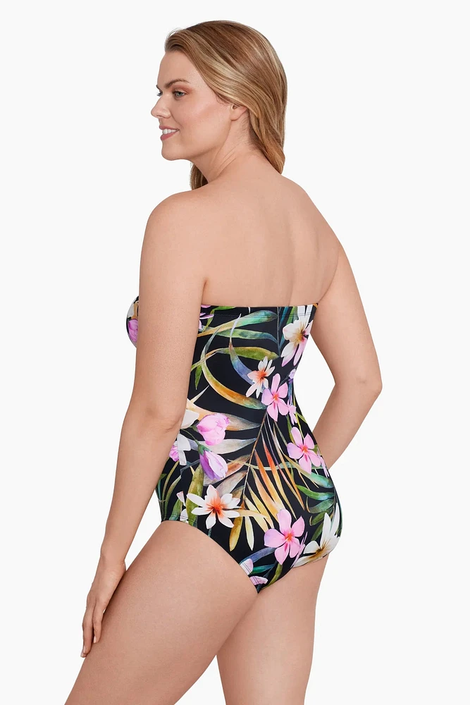 Maillot 1pc bandeau imp. fleurs exotiques Elysian Fields