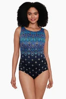 Maillot 1pc encolure haute mosaïques Pasha