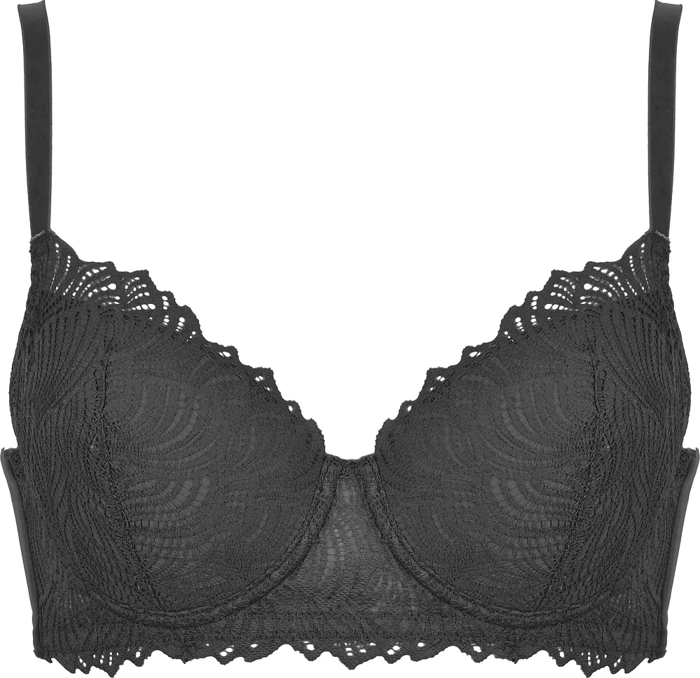 Soutien-gorge à arm. doublé dentelle Naturana