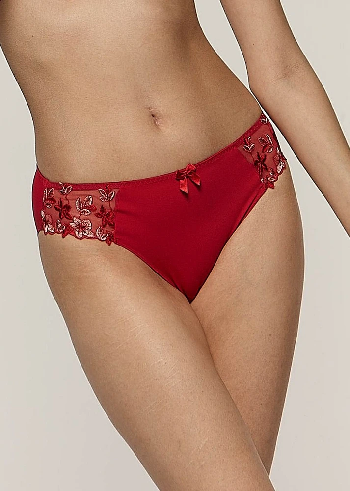 Culotte bikini avec broderies sur les côtés