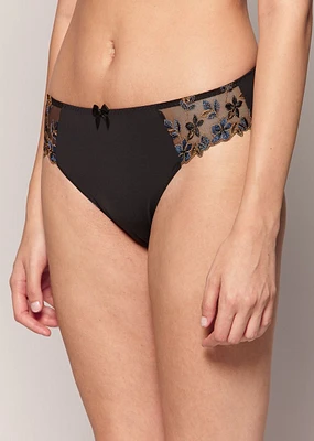 Culotte bikini avec broderies sur les côtés