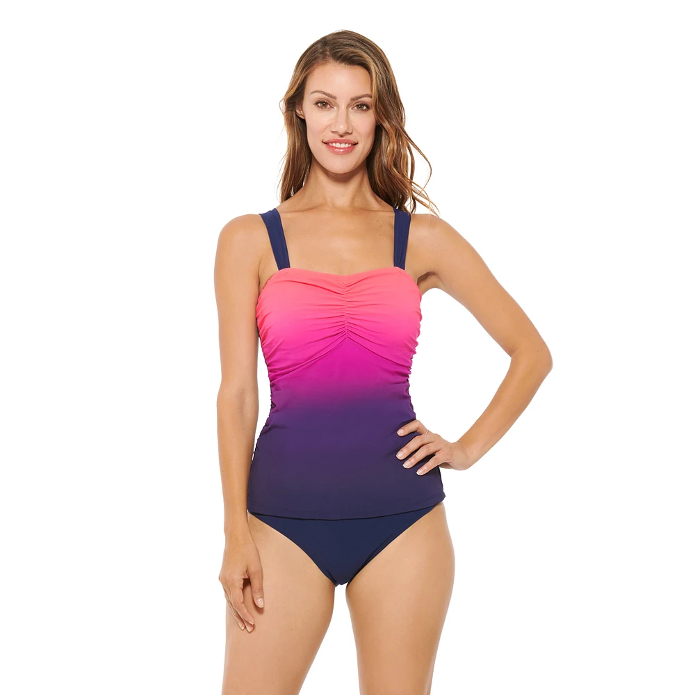 Haut de maillot tankini aux couleurs dégradées - Mastectomie