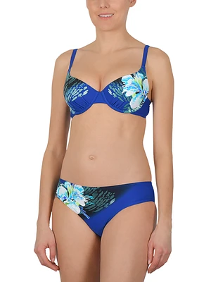 Ensemble maillot bikini coussiné imp. fleurs exotiques