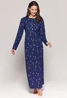 Robe nuit longue fleurie