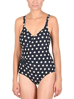 Maillot 1 pce croisé a pois