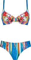 Ensemble maillot bikini coussiné imprimé floral multi