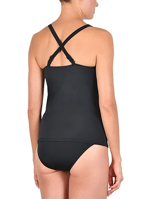 Ensemble maillot tankini imp. palmiers en biais