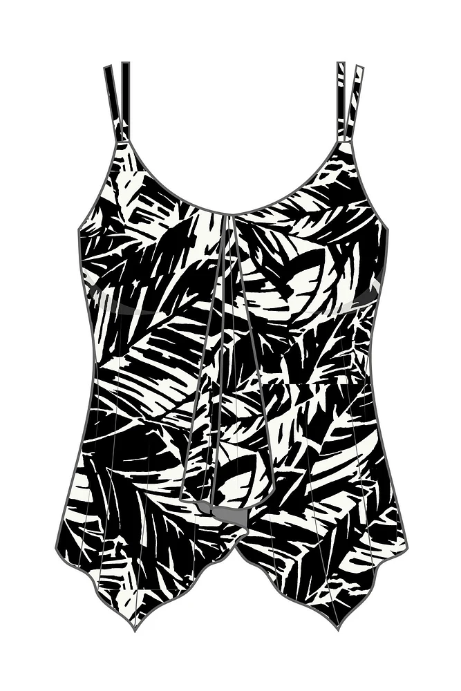 Haut de maillot tankini séparé imp. Electric Palm