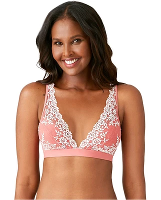 Soutien-gorge sans armatures/bralette en dentelle 2 tons